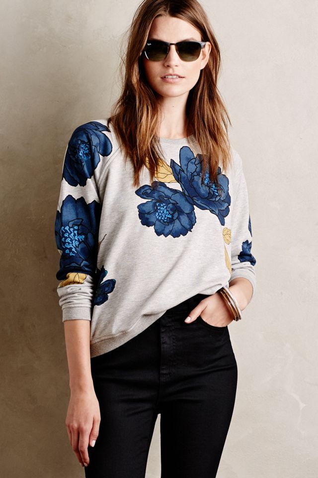 Emblazoned Blooms Sweatshirt