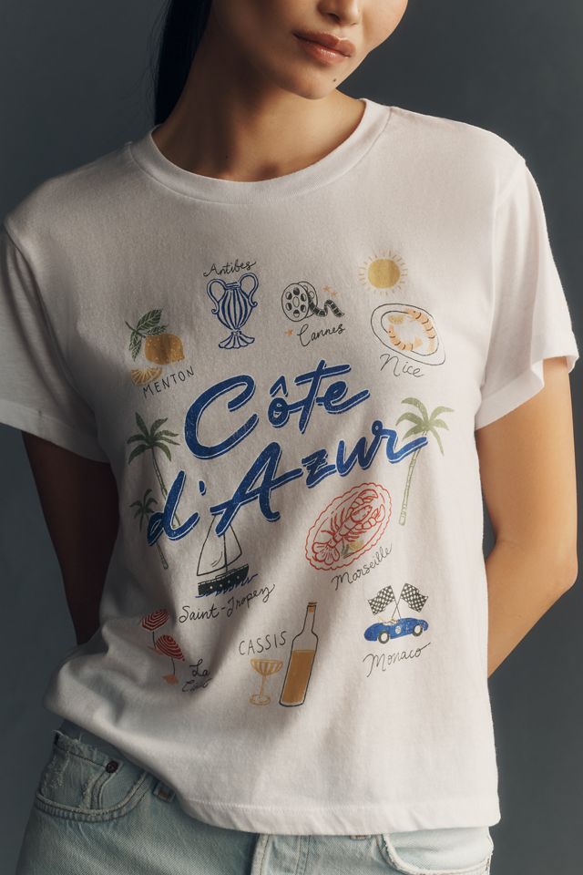 L'Appartement CHASER Graphic T-シャツ◆新品 Chaser Cote D'Azur Tee | Anthropologie