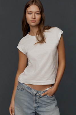 Pilcro The Billy Regenerative Cotton Crew Tee By  In White