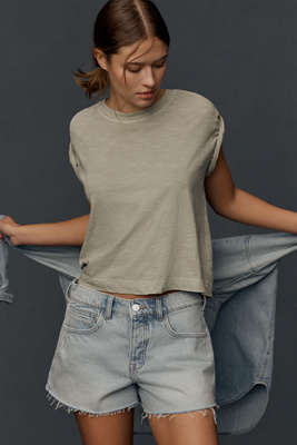 Pilcro The Billy Regenerative Cotton Crew Tee By  In Green