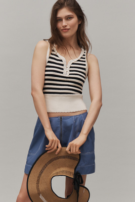 MAEVE TEXTURED CROP TANK TOP 