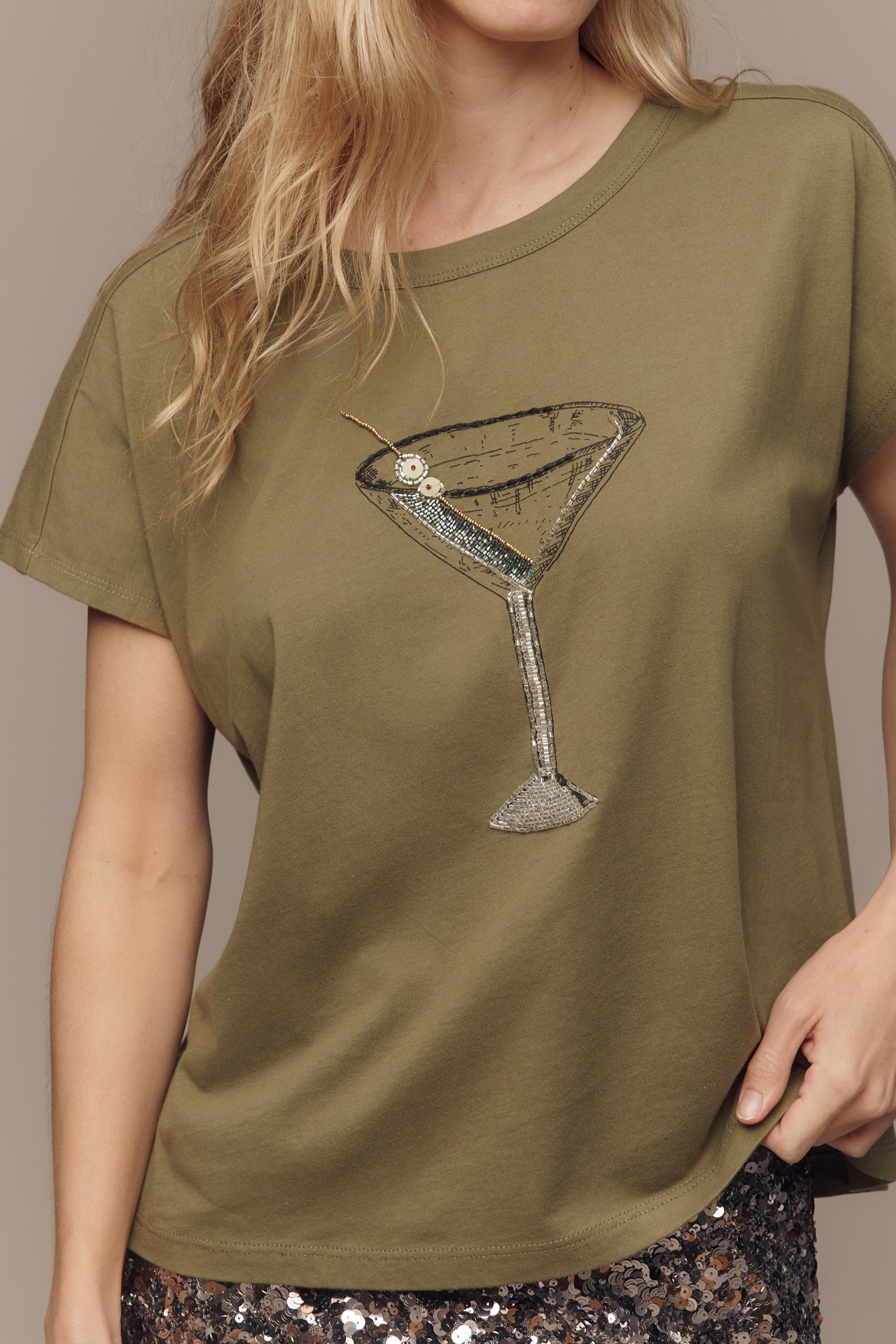 Maeve Embroidered Cocktail Tee