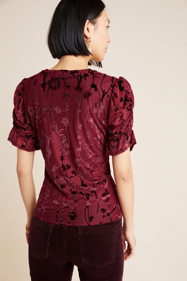 Doria Burnout Velvet Top #1
