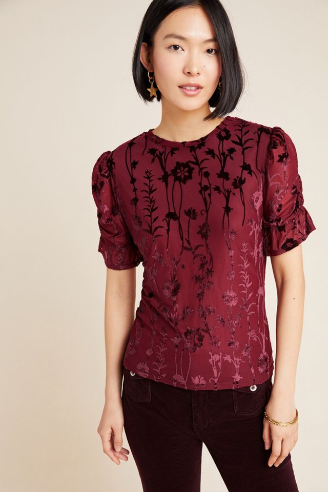 Doria Burnout Velvet Top #2