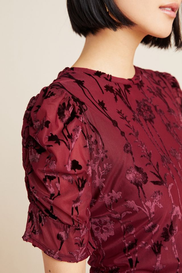 Doria Burnout Velvet Top #3