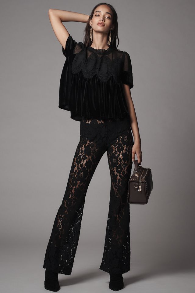 En Elly Velvet Scallop Top #2