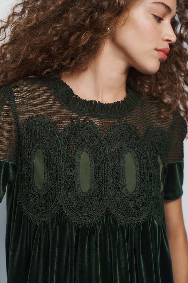 En Elly Velvet Scallop Top #3