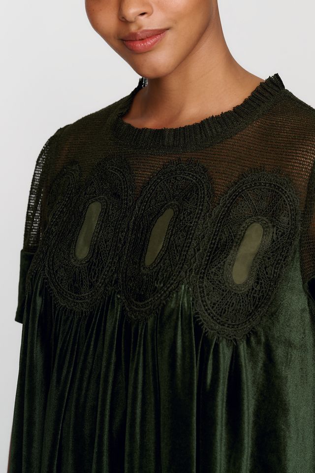 En Elly Velvet Scallop Top #5