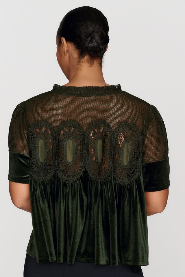 En Elly Velvet Scallop Top #7