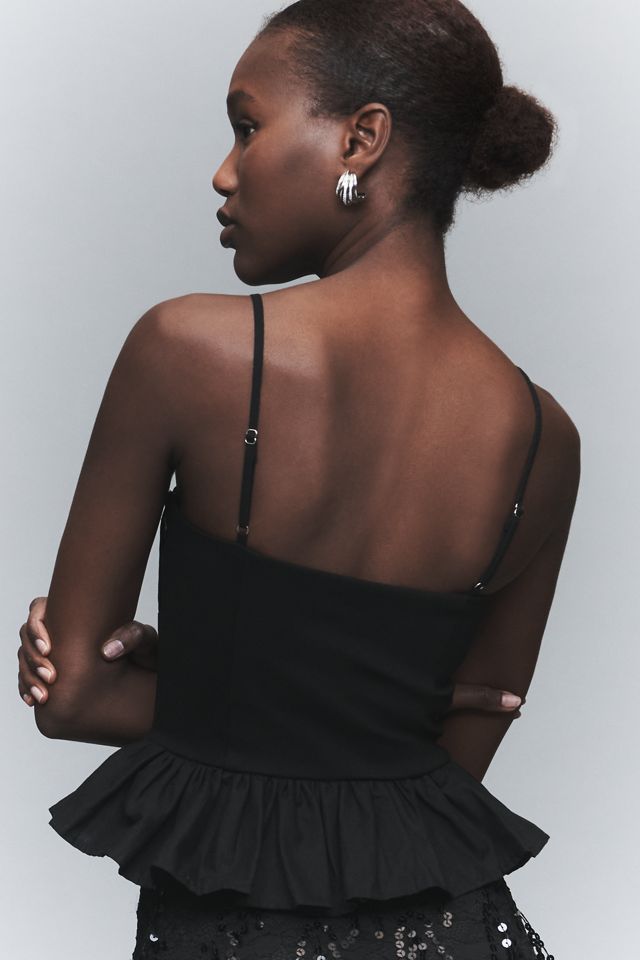 4SI3NNA Waisted Peplum Top | Anthropologie