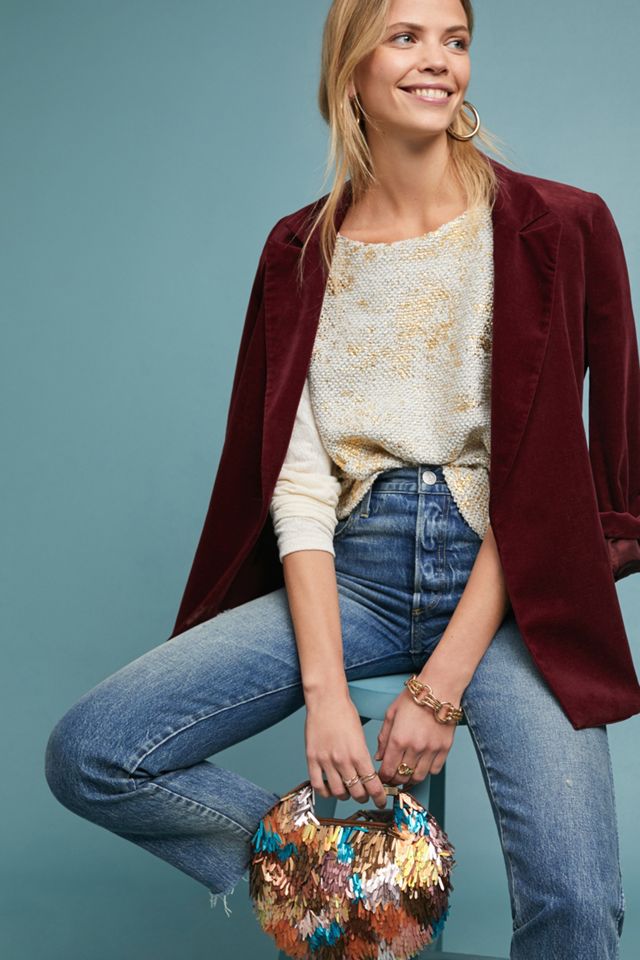 Foil-Printed Pointelle Top #3