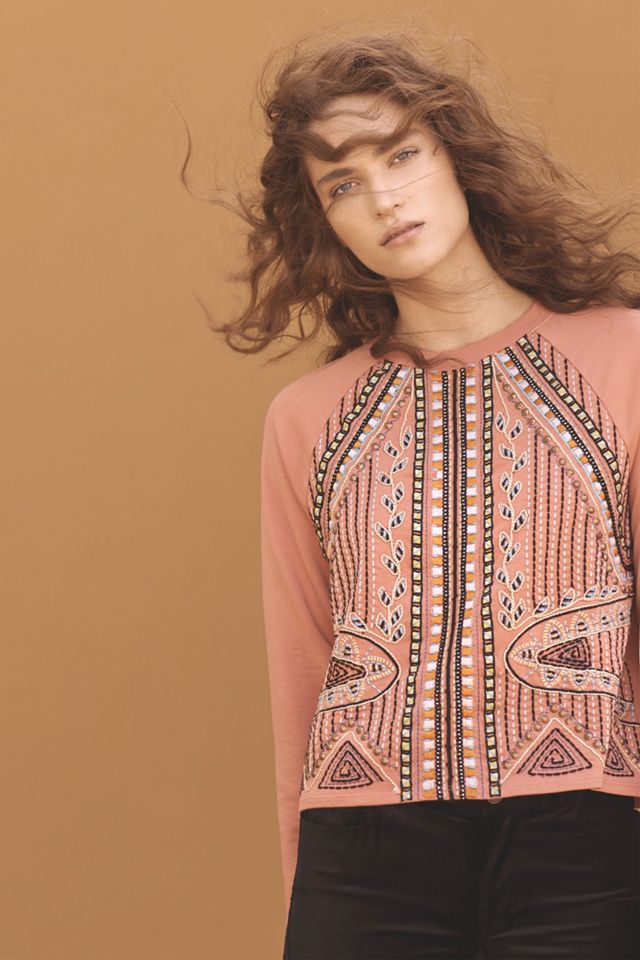 Beaded Rose Sweatshirt #3