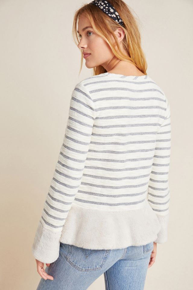 Maeve Astor Fur-Trimmed Pullover #2