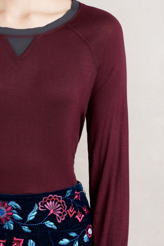 Chiffon-Trimmed Tee #3