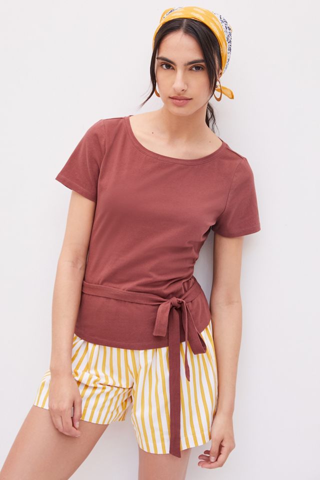 Maeve Backless Wrap Tee #1