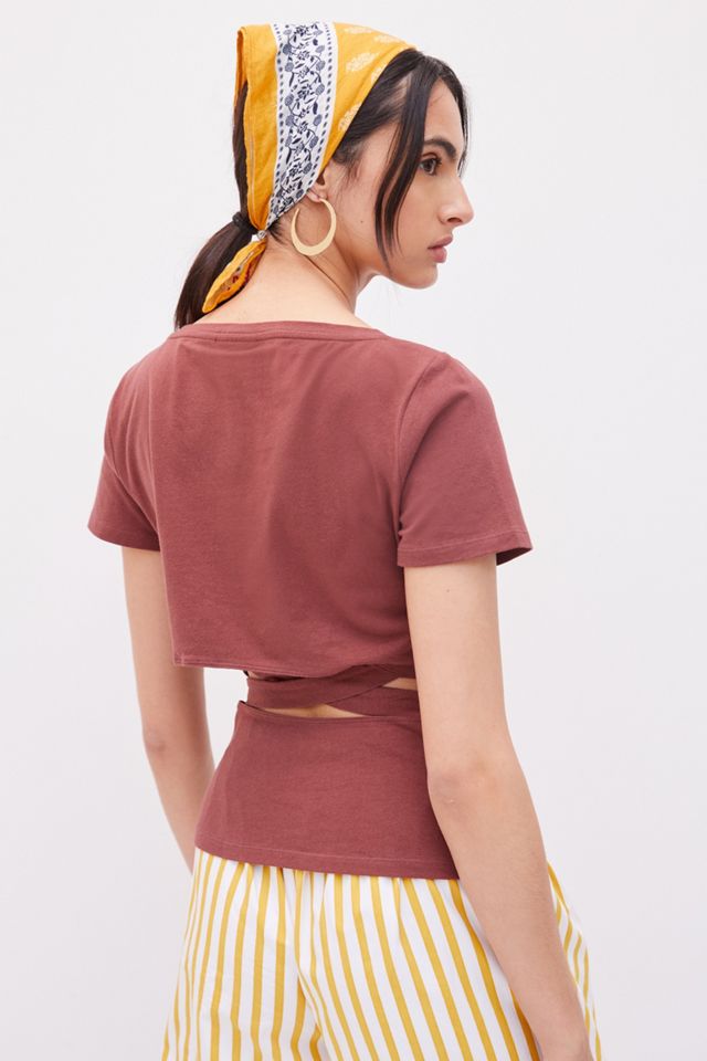 Maeve Backless Wrap Tee #3