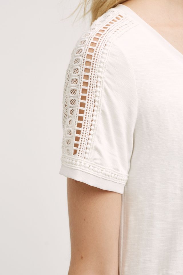 Lace-Trimmed Tee #4