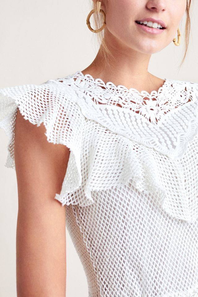 Mesh Peplum Top #1