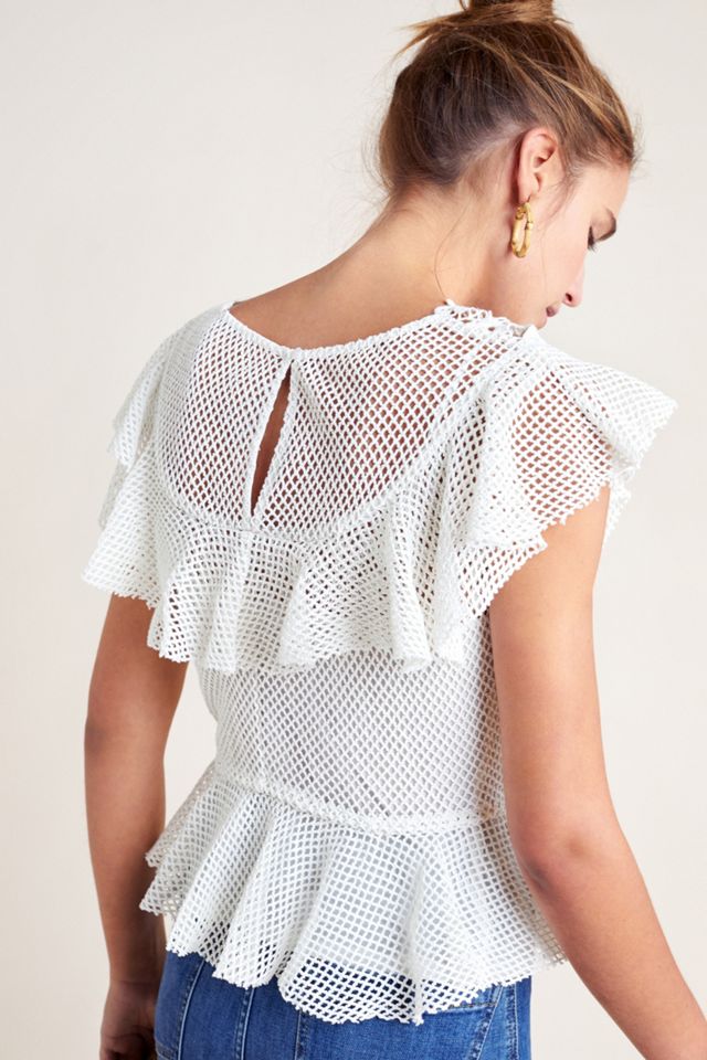 Mesh Peplum Top #2