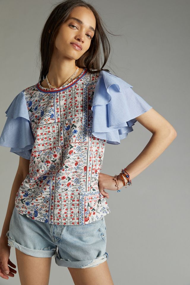 Let Me Be Flutter-Sleeved Top #1