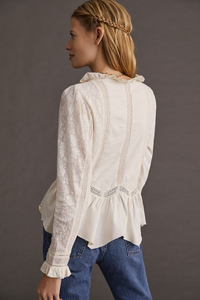 Embroidered Lace Buttondown #2