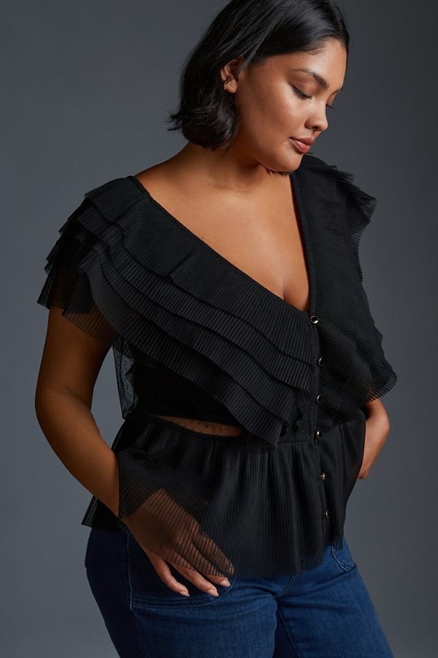 Forever That Girl Ruffled Button-Front Blouse #6