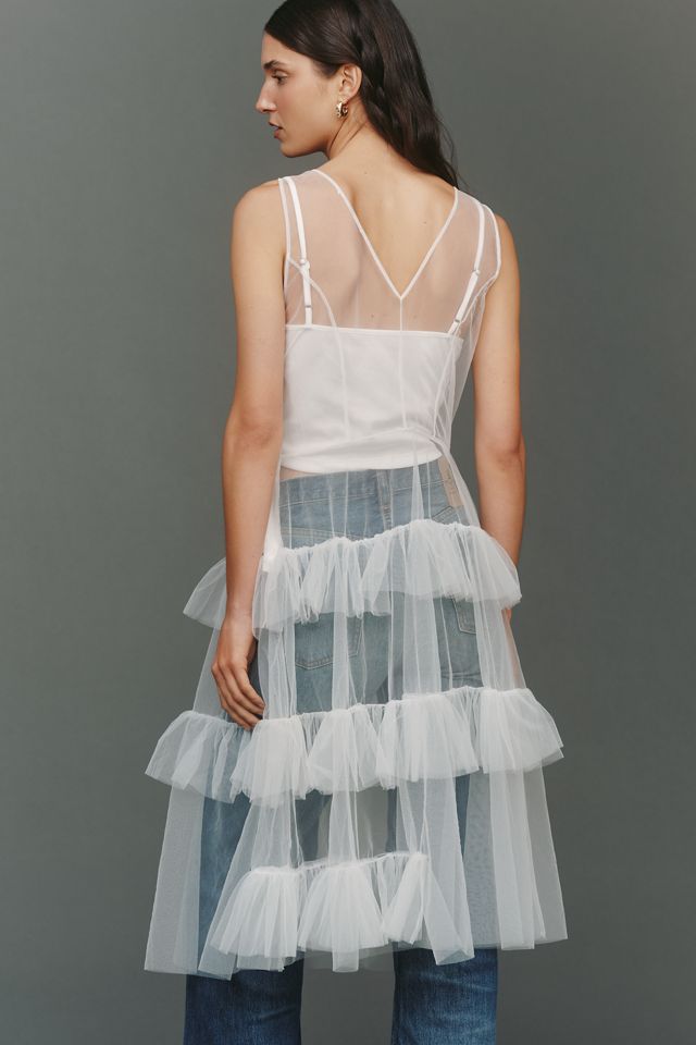 By Anthropologie Sheer Mesh Midi Dress #1