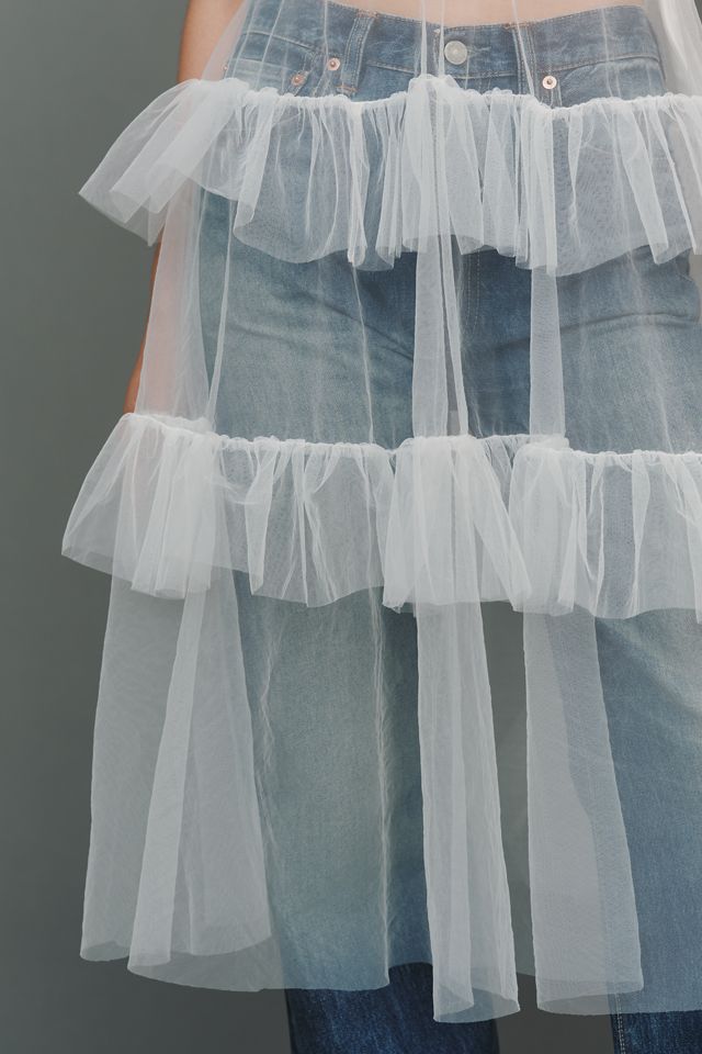 By Anthropologie Sheer Mesh Midi Dress #3