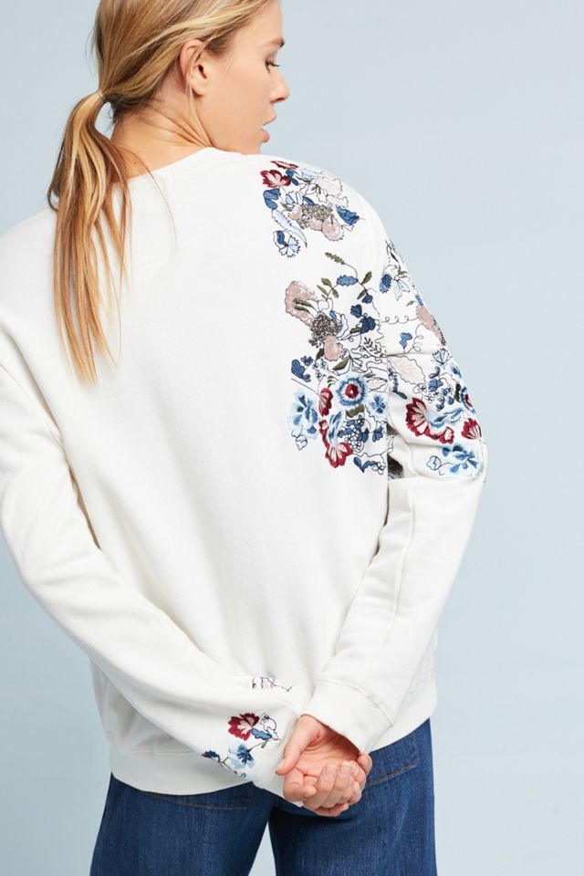 Embroidered-Sleeve Pullover #3