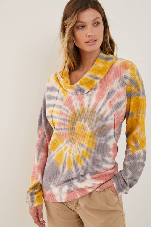 Pilcro Angie Mock Neck Waffle Top #1