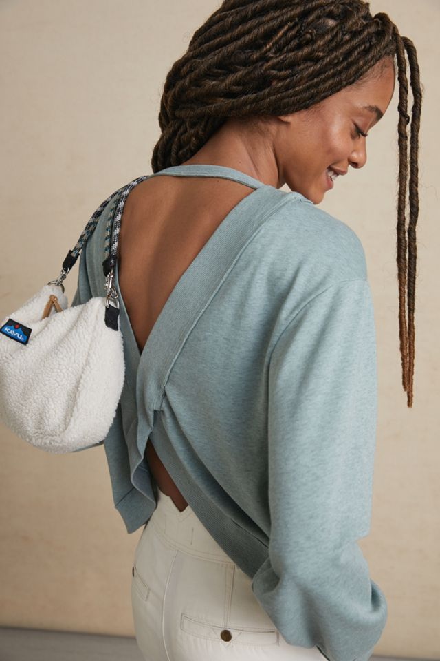 Pilcro Ryanne Open Back Sweatshirt #1