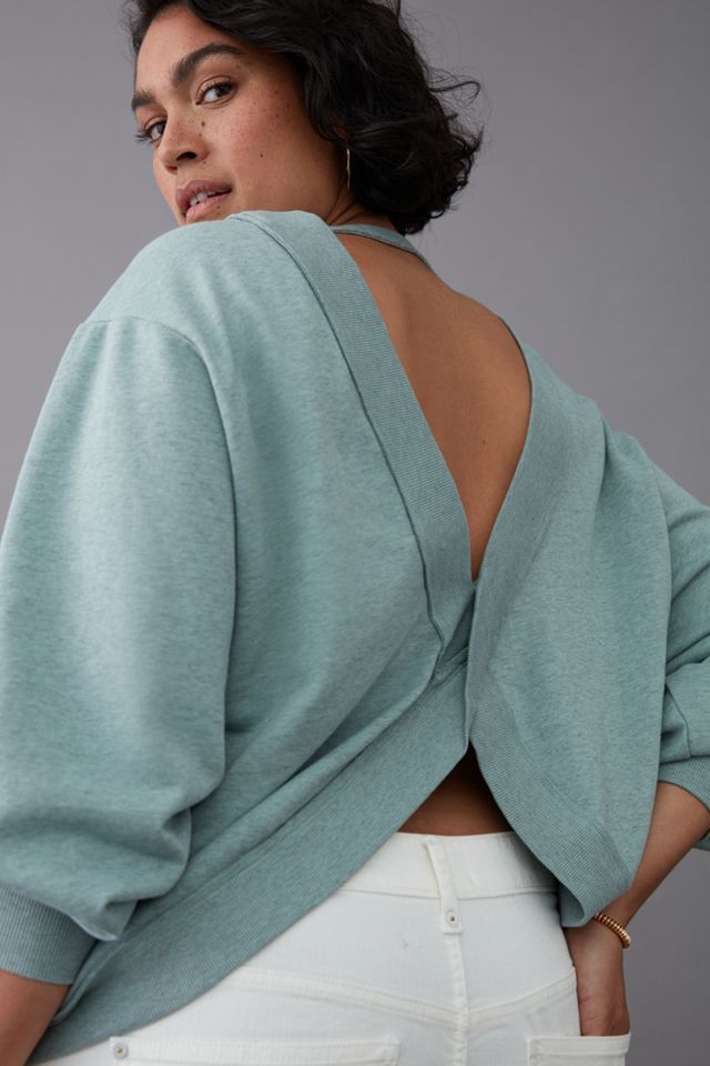 Pilcro Ryanne Open Back Sweatshirt #4