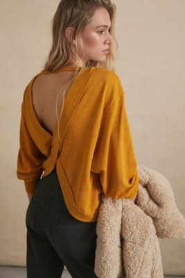 Pilcro Ryanne Open Back Sweatshirt