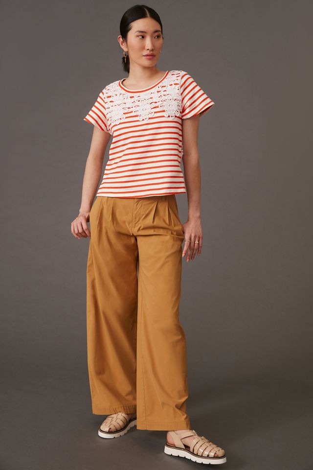 Maeve Lace-Trimmed Tee #2