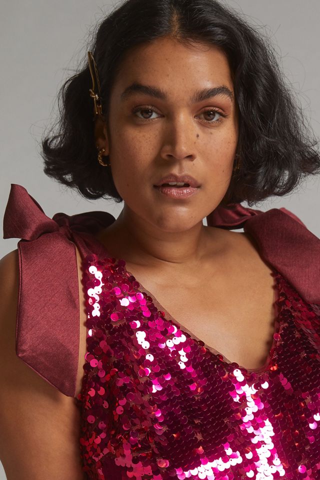 Maeve Sequined Tie-Strap Tank #6