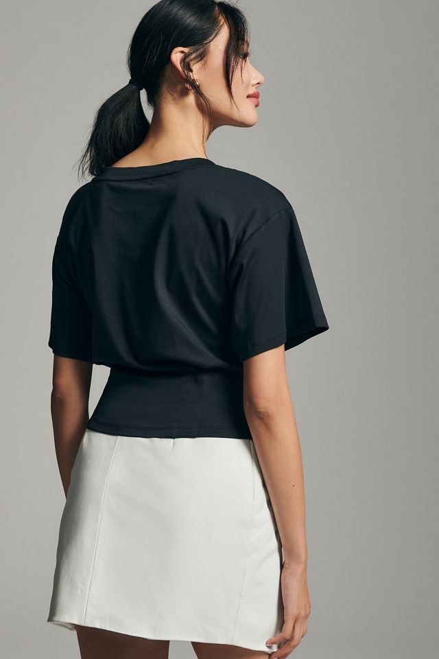By Anthropologie Boxy Corset Tee #1