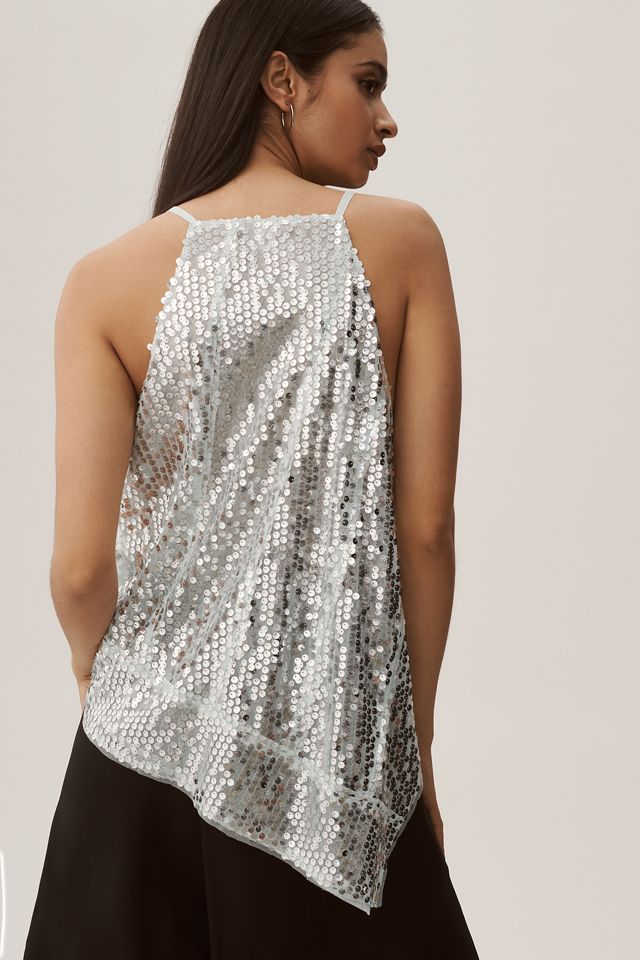 By Anthropologie Sequin Halter Tank #1