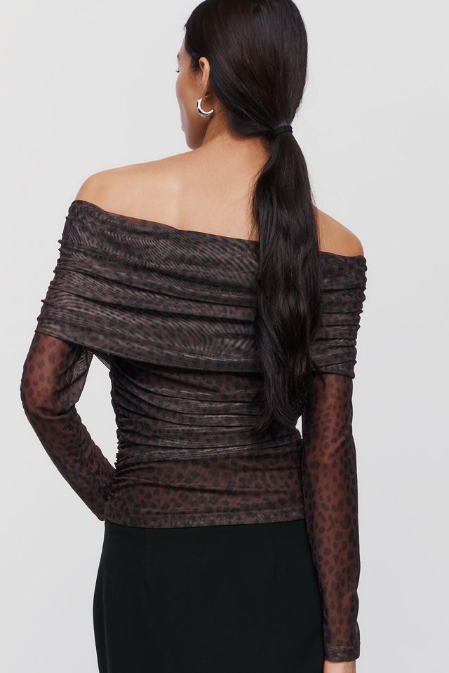 Maeve Aleda Mesh Off-Shoulder Top #2
