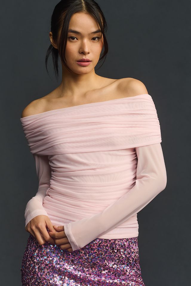 Mosaic LE Sheer Symmetrical Pullover Top