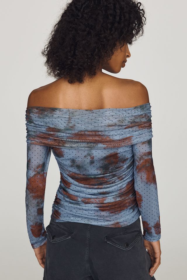 Aleda Mesh Off-Shoulder Top by Maeve #1