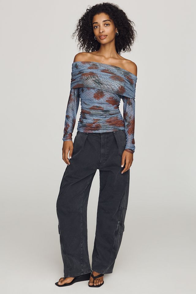 Aleda Mesh Off-Shoulder Top by Maeve #2