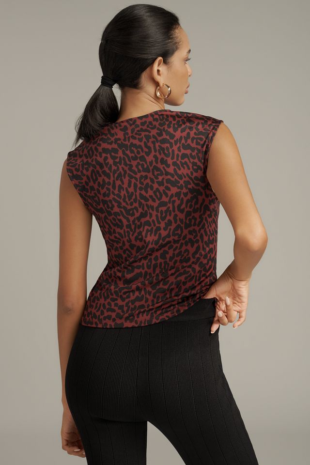 Maeve Cap-Sleeve Cut-In Knit Top #1