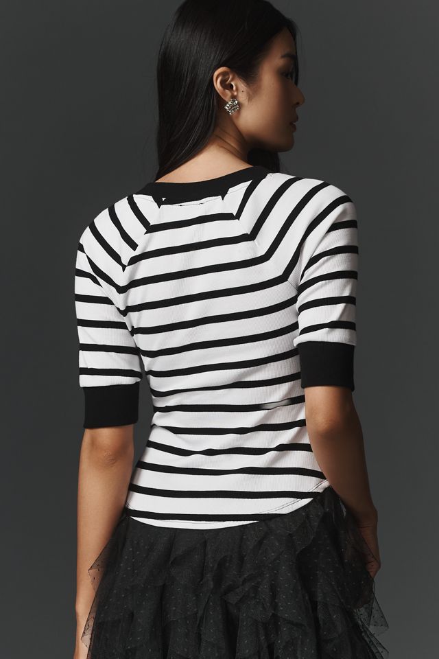 Maeve Half-Sleeve Henley Tee #1