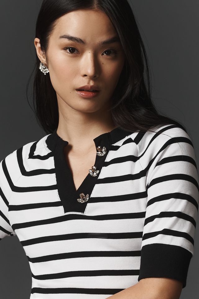 Maeve Half-Sleeve Henley Tee #3