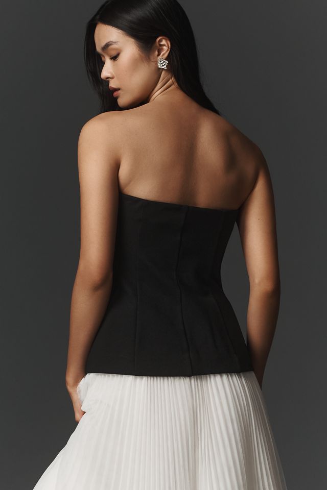 By Anthropologie Strapless Blazer Top #1