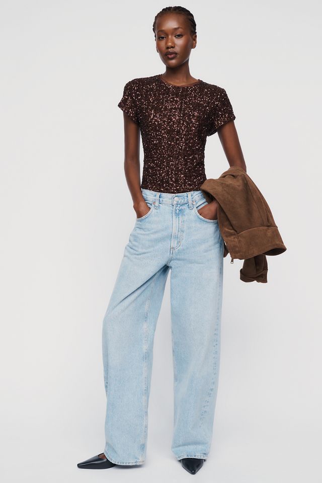 Maeve Sequin Muscle T-Shirt #1