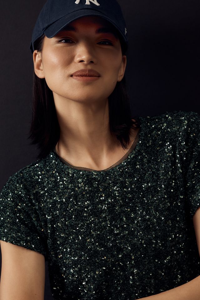 Maeve Sequin Muscle T-Shirt #3