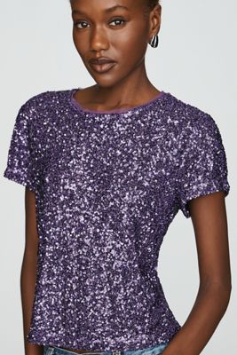 Camiseta sin Mangas de Lentejuelas Maeve