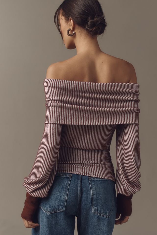 By Anthropologie Top Accogliente Spalle Scoperte #1