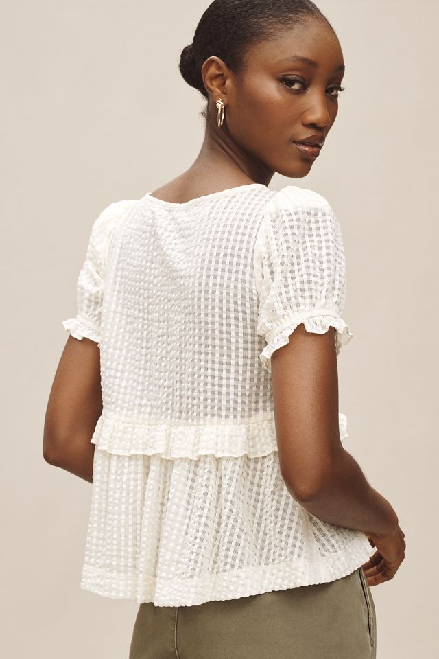 Maeve Baby Doll Ruffled Top #1